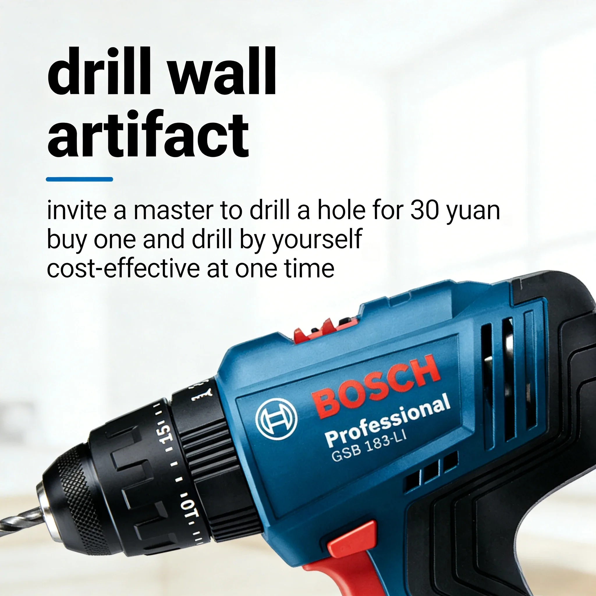 Brushless Cordless Electric Drill 18V - مثقاب بوسش GSB183-LI 18 فولت لاسلكي