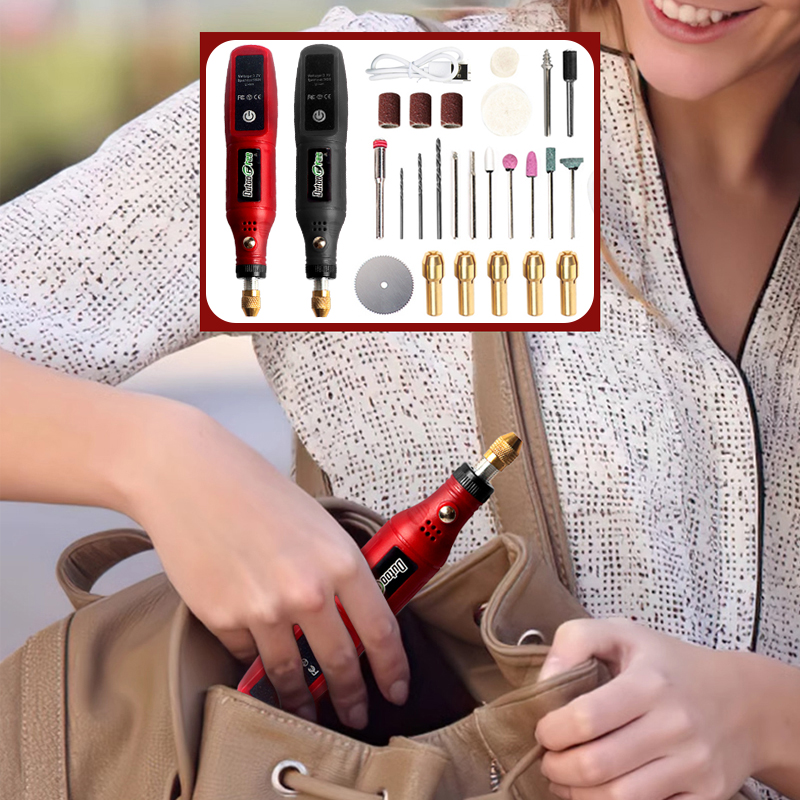 مجموعة أدوات دوارة لاسلكية USB - مراجعة Cordless Rotary Tool Kit Accessories وسعره