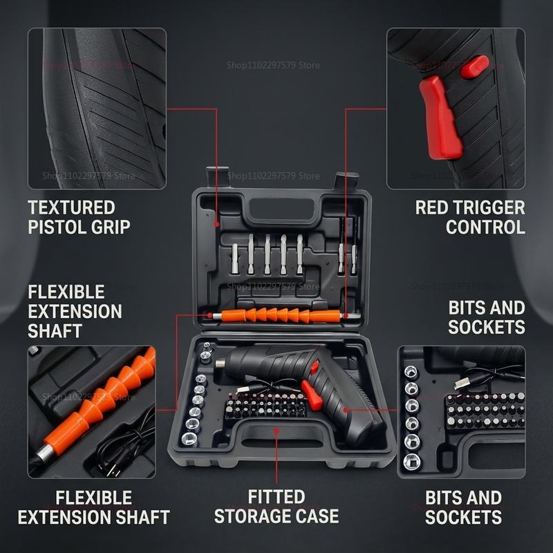مجموعة مفكات كهربائية لاسلكية  - مراجعة Electric Screwdriver Rechargeable Usb وسعره