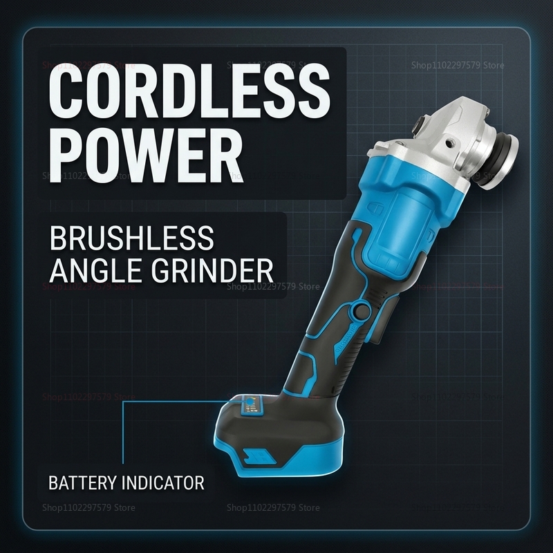 جلاخة زاوية لاسلكية بدون فرشاة - مراجعة Brushless Angle Grinder Battery Powered وسعره