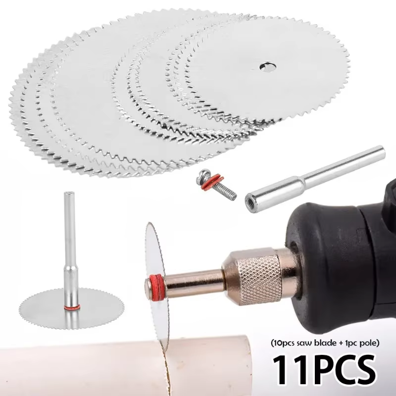 11 قطعة من شفرات المنشار الدائ - مراجعة Cordless Rotary Tool Kit Accessories وسعره