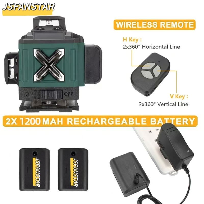 أداة مستوى ليزر أخضر 4D بـ16 خ - مراجعة Laser Level 16 Lines 4D Green وسعره