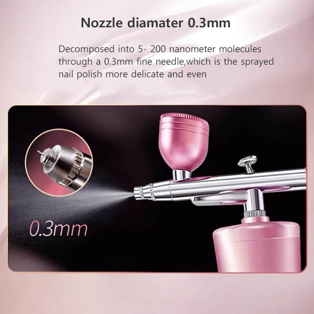 رأس مسدس البخاخة من الدرجة الا - مراجعة Airbrush Kit With Mini Compressor وسعره