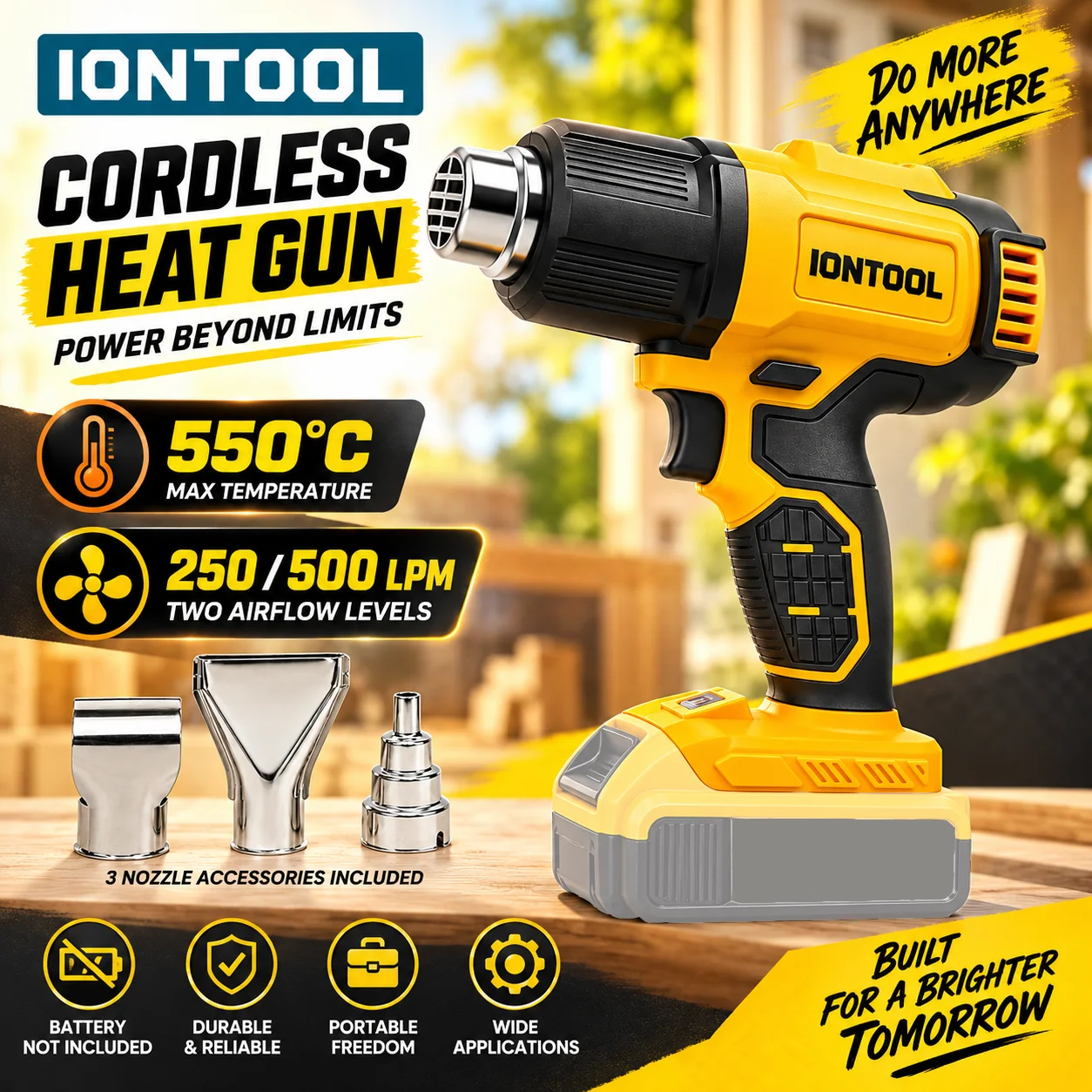 مسدس حراري لاسلكي من أيونتول 5 - مراجعة Cordless Heat Gun For Shrink Tubing وسعره