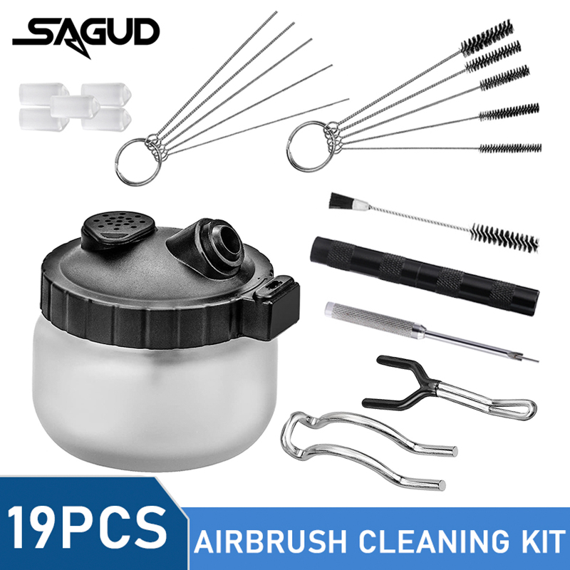 طقم تنظيف فرشاة الرش الهوائية  - مراجعة Airbrush Kit With Mini Compressor وسعره