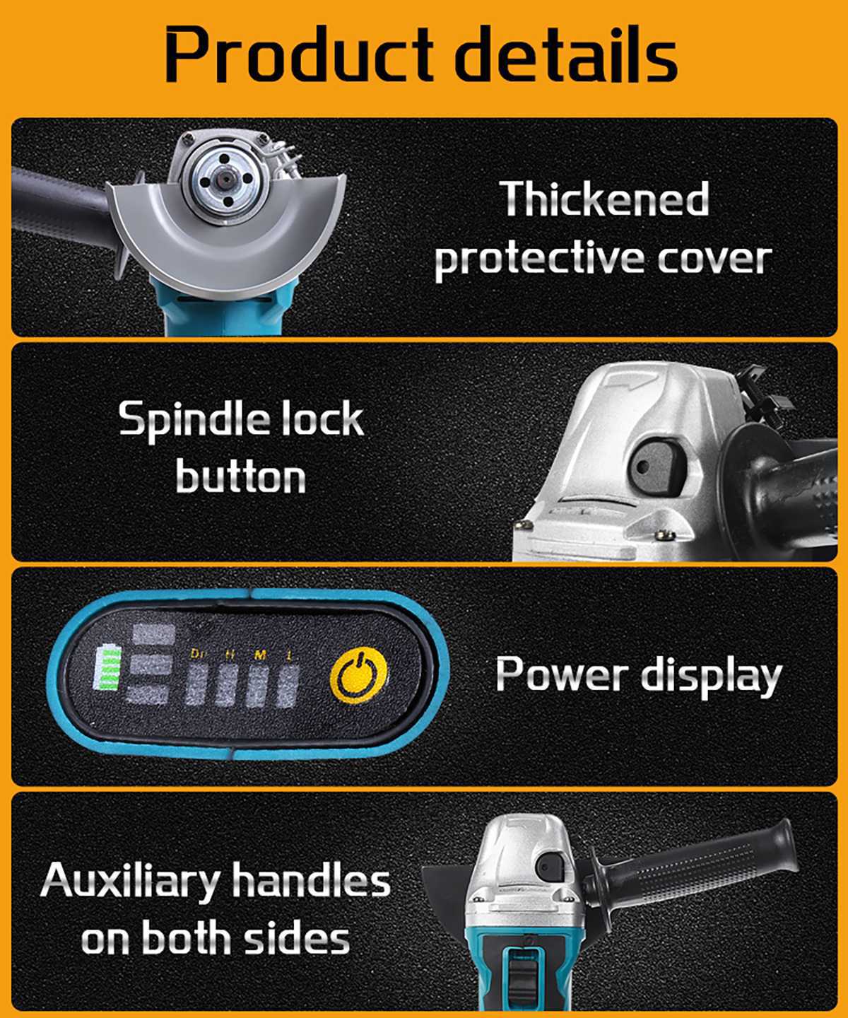 21 فولت فرش زاوية طاحونة فرش آ - مراجعة Brushless Angle Grinder Battery Powered وسعره